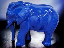 Deko Designer Elefant Blau