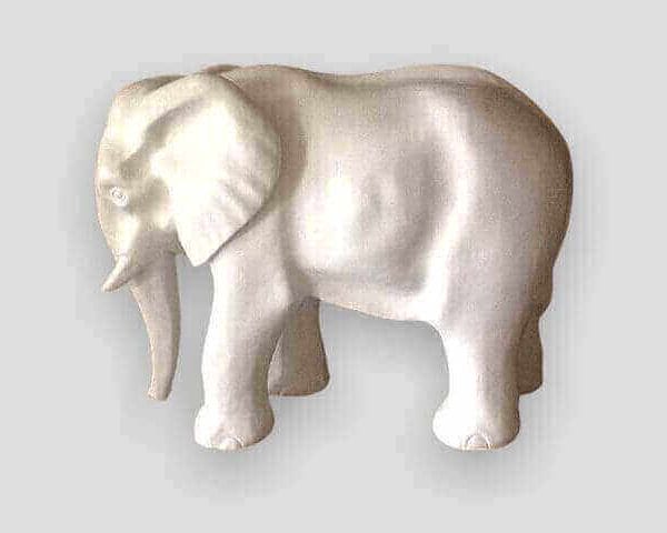 Deko Kunst Elefant als Rohling